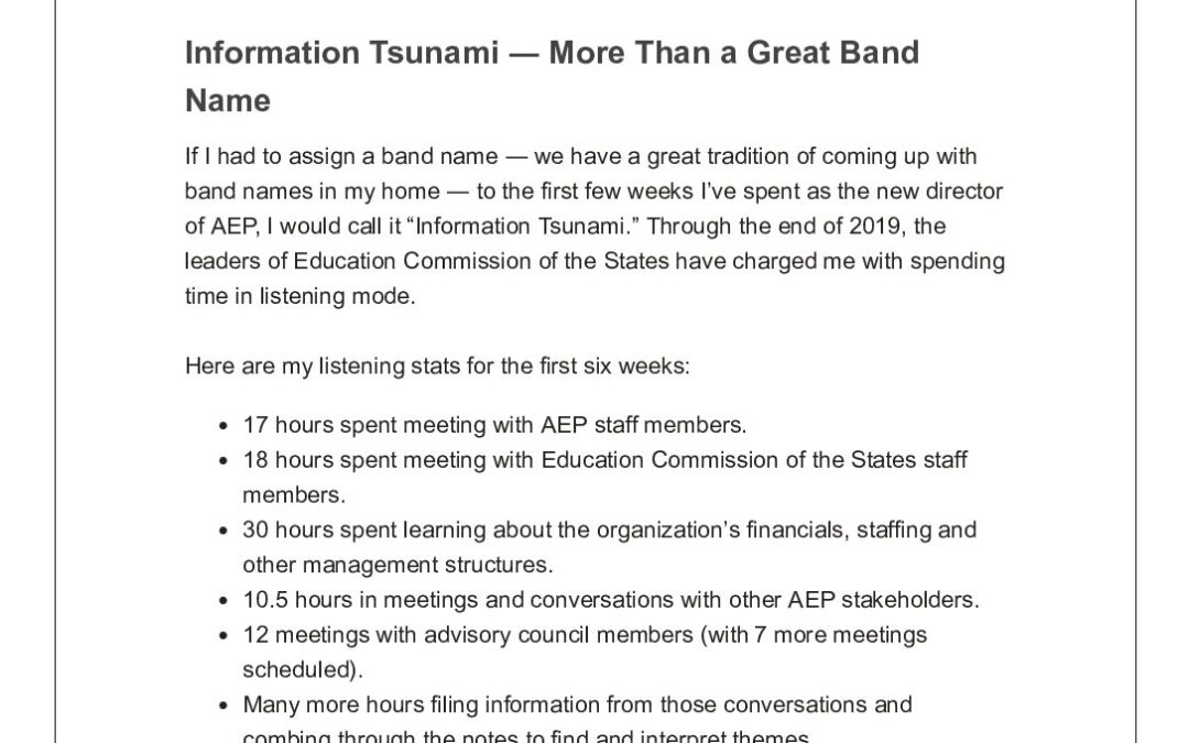 ArtsEd Digest _ Information Tsunami ― More Than a Great Band Name