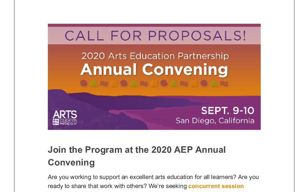 ArtsEd Digest _ Join the Program at the 2020 AEP Annual Convening