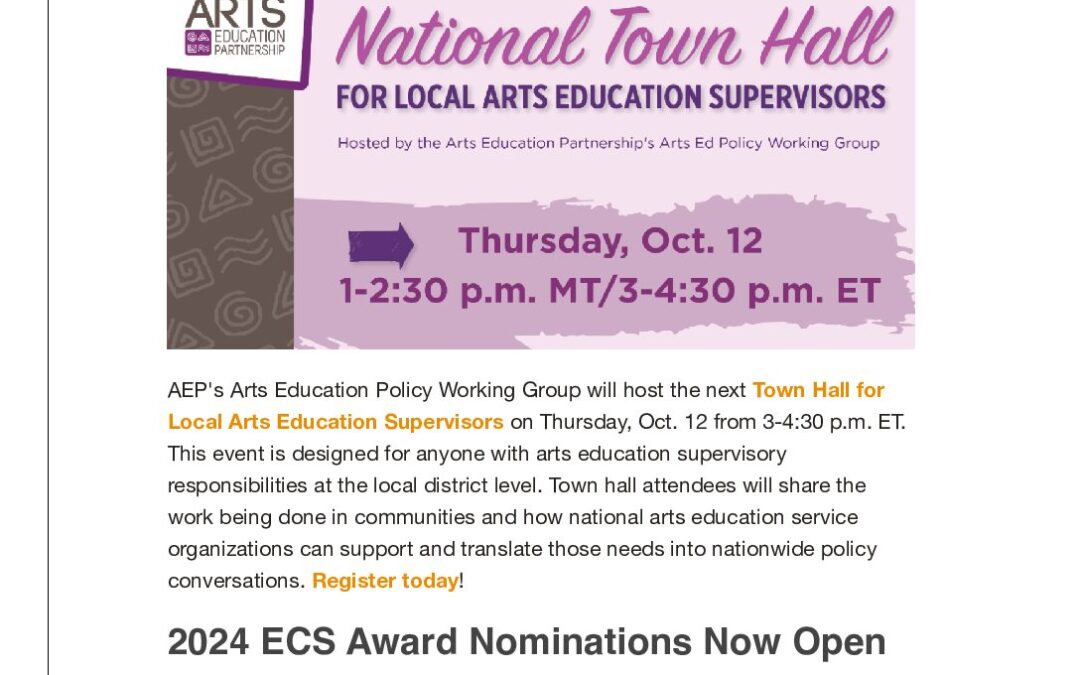 ArtsEd Digest _ National Town Hall for Local Arts Education Supervisors