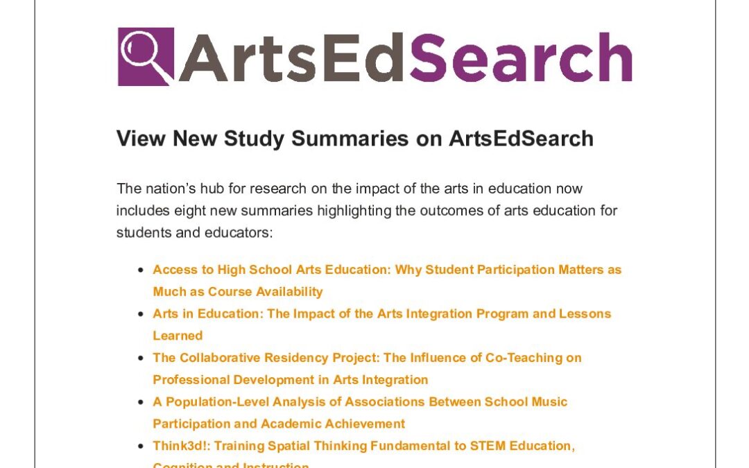 ArtsEd Digest _ View New Study Summaries on ArtsEdSearch