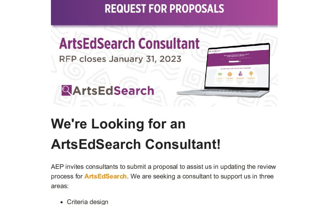 ArtsEd Digest _ We’re Looking for an ArtsEdSeach Consultant!