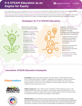 P-5 STEAM Education as an Engine for Equity